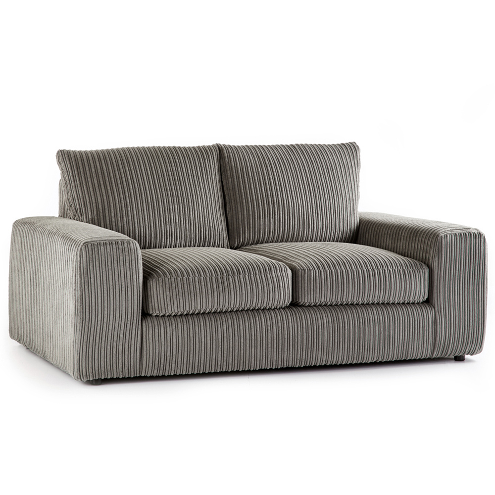 Portland Luciana Luxury 2 Seater Charcoal Jumbo Cord Sofa Image 2