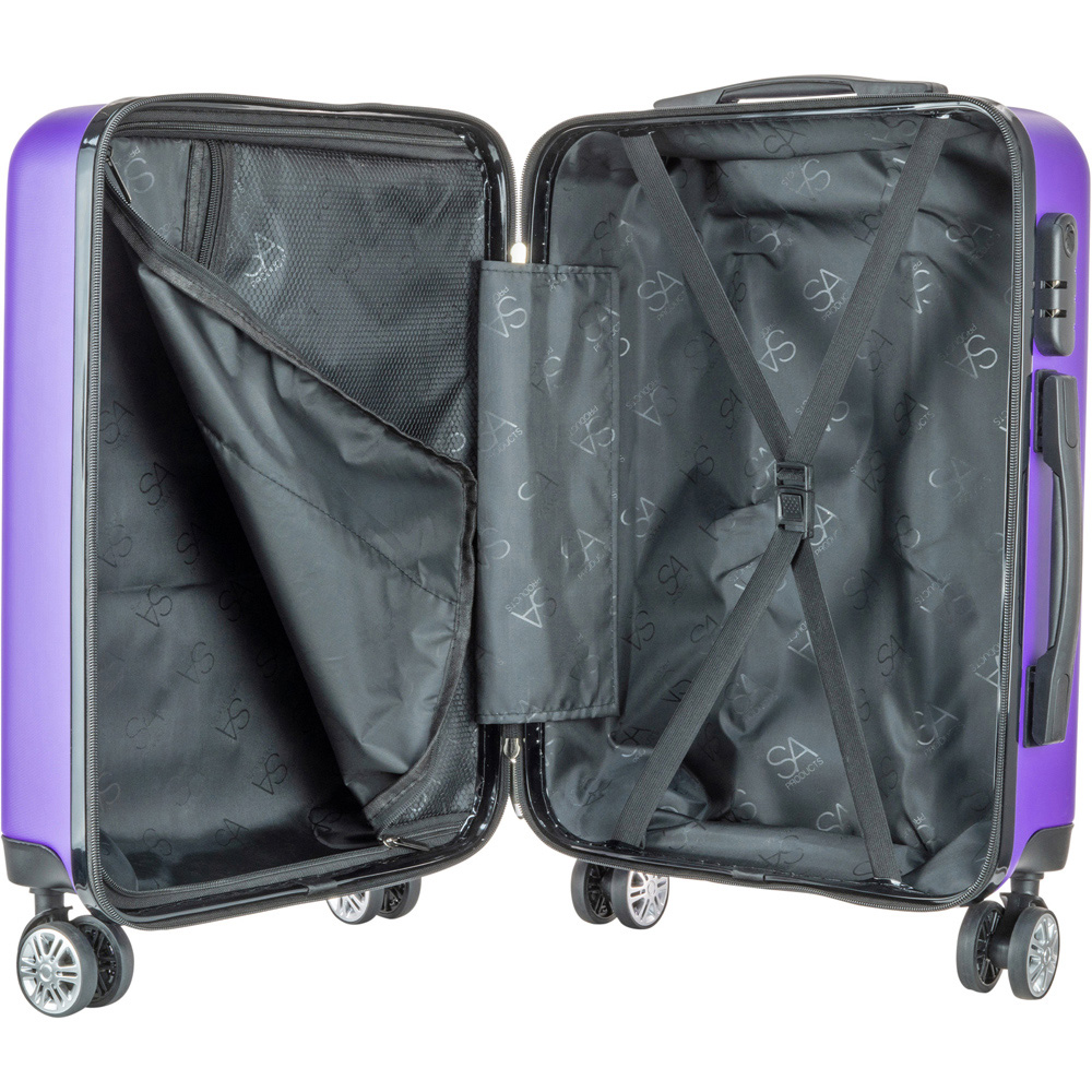 SA Products Purple Carry On Cabin Suitcase 55cm Image 5