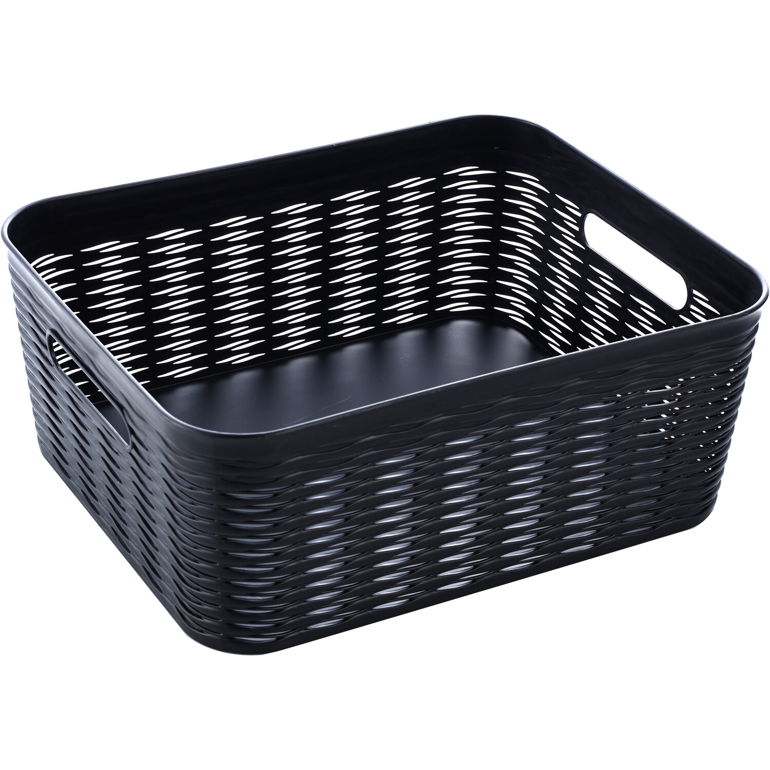 11L Black Wave Laundry Basket Image 1