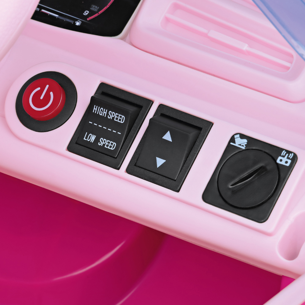 PEG Barbie Kids Electric Ride-On Car with Remote Control Pink 12V Image 9