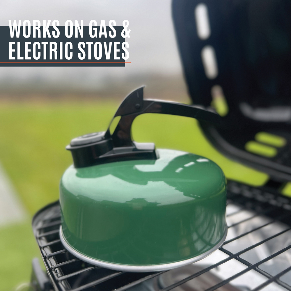 Milestone Camping Green Aluminium Whistling Camping Kettle 1L Image 5