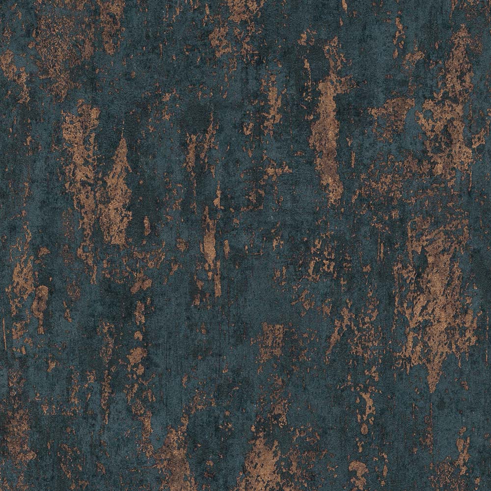 Erismann Industrial Texture Blue and Copper Wallpaper Image 1