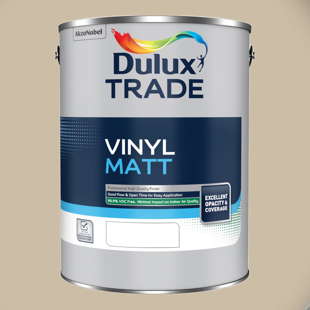 Dulux Trade Ancient Sandstone Walls and Ceilings Vinyl Matt Paint 5L Image 2