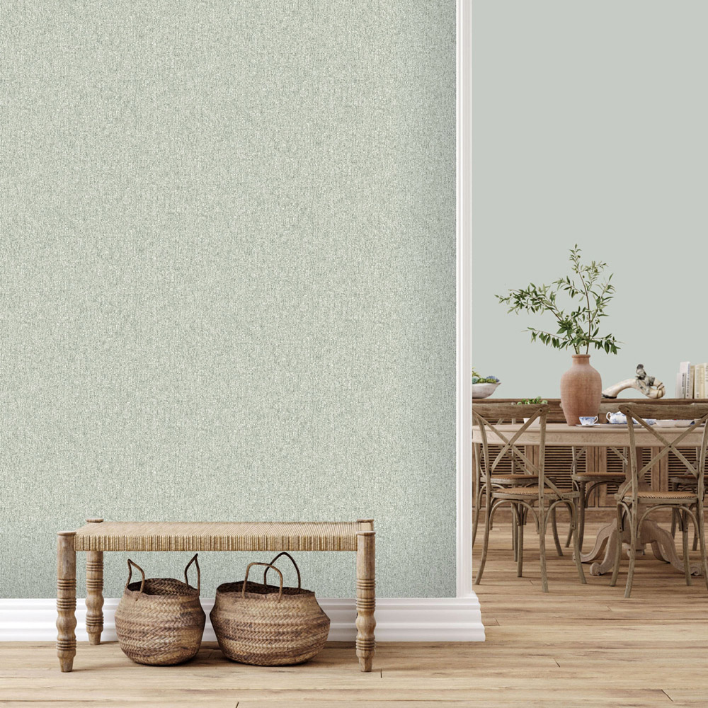 Rasch Fiji Linen Sage Wallpaper Image 3
