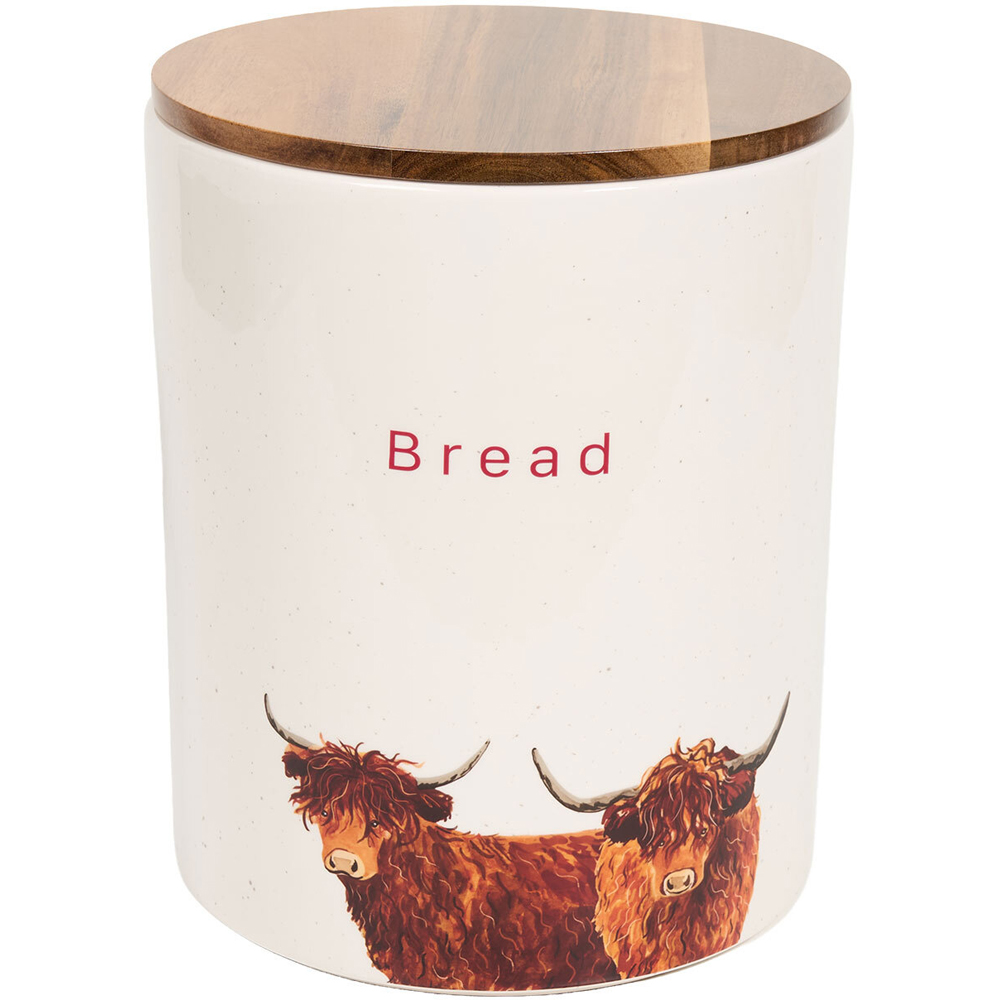 Highland Cow Bread Canister Ivory Image 3