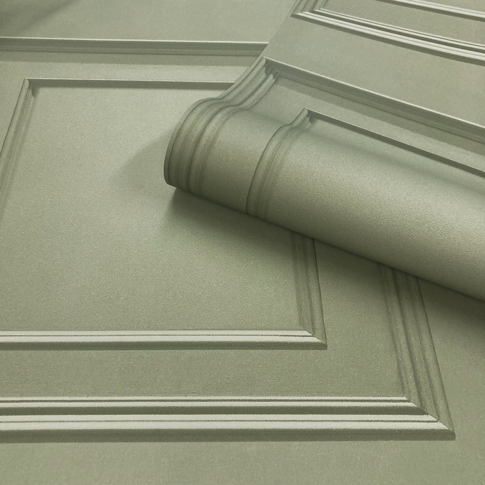 Belgravia Decor Oliana Panel Sage Wallpaper Image 2