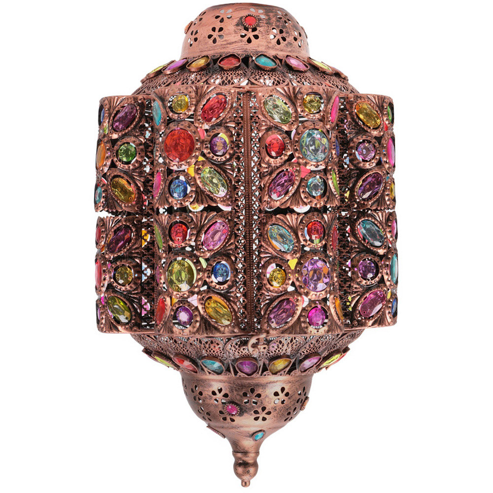 ValueLights Leyla Bronze Moroccan Style Lantern Lamp Shade Image 1