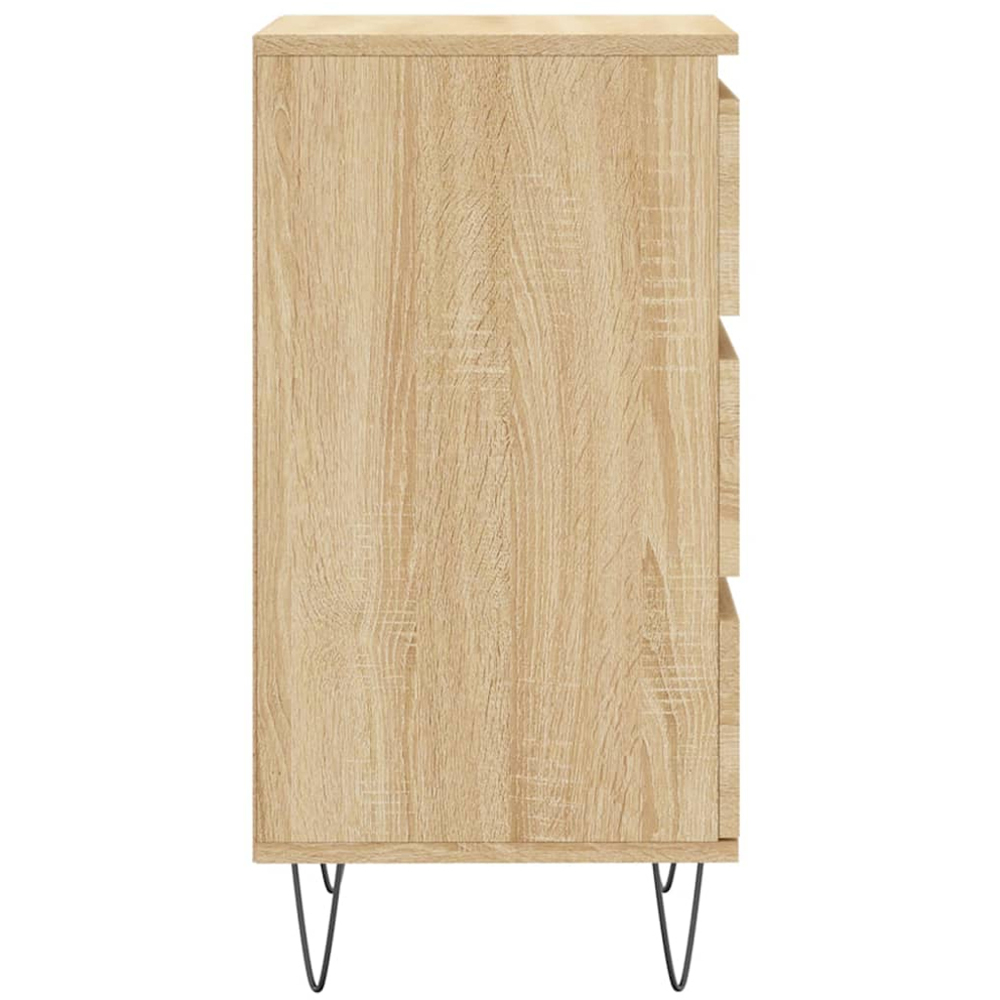 vidaXL 3 Drawer Sonoma Oak Sideboard Image 7