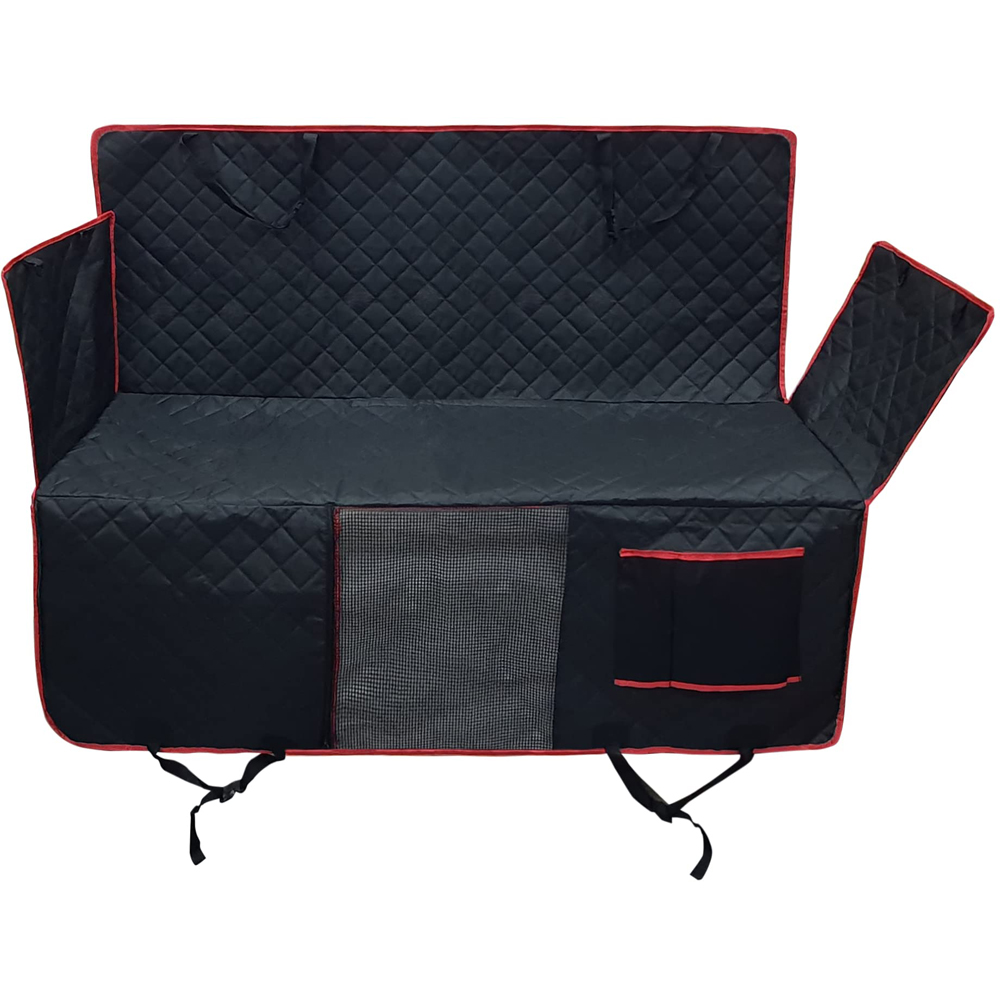 wilko Black and Red Waterproof Dog Car Seat Cover Image 4