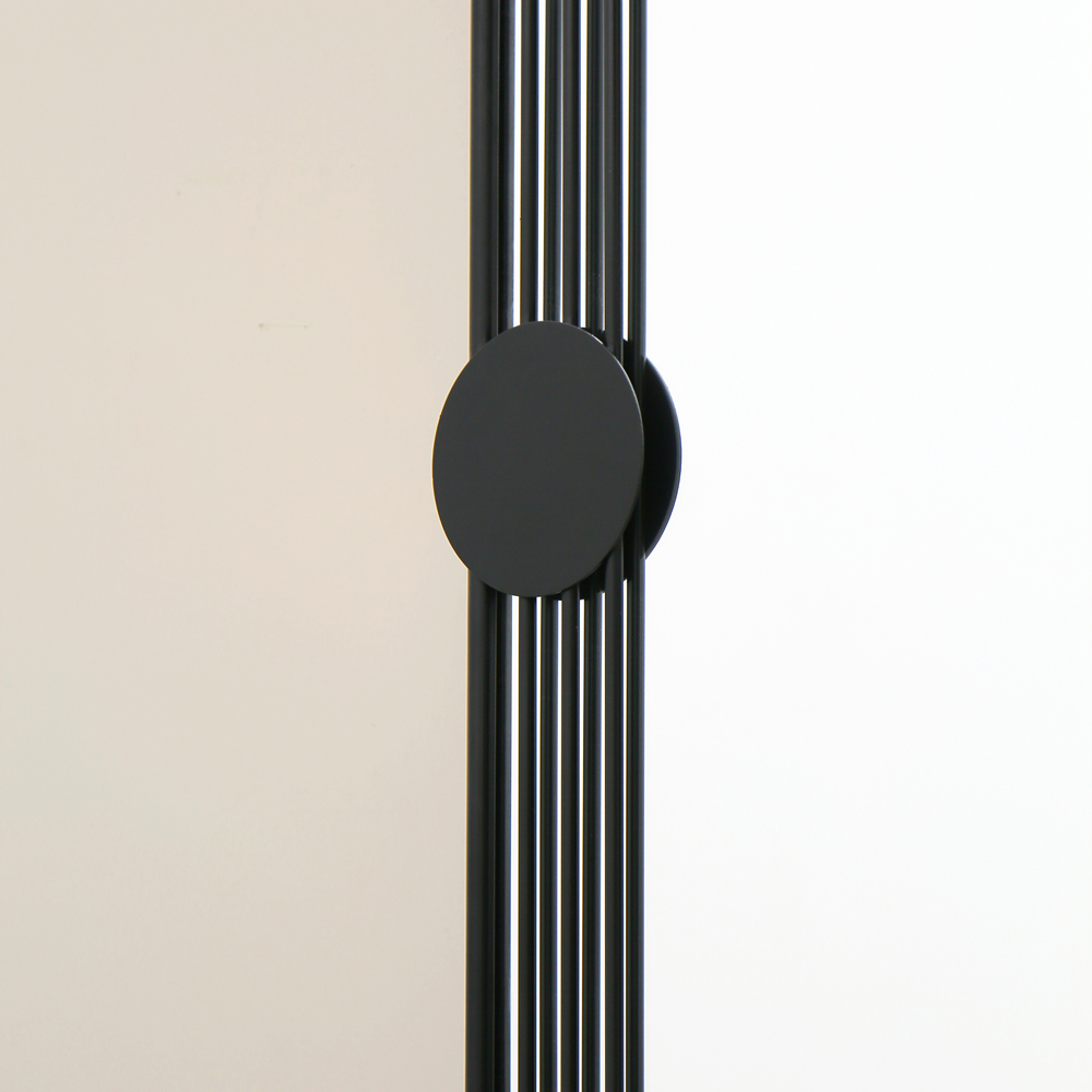 Charles Bentley Warsaw Black Arch Outdoor Wall Mirror with Dots 155 x 64.5cm Image 5