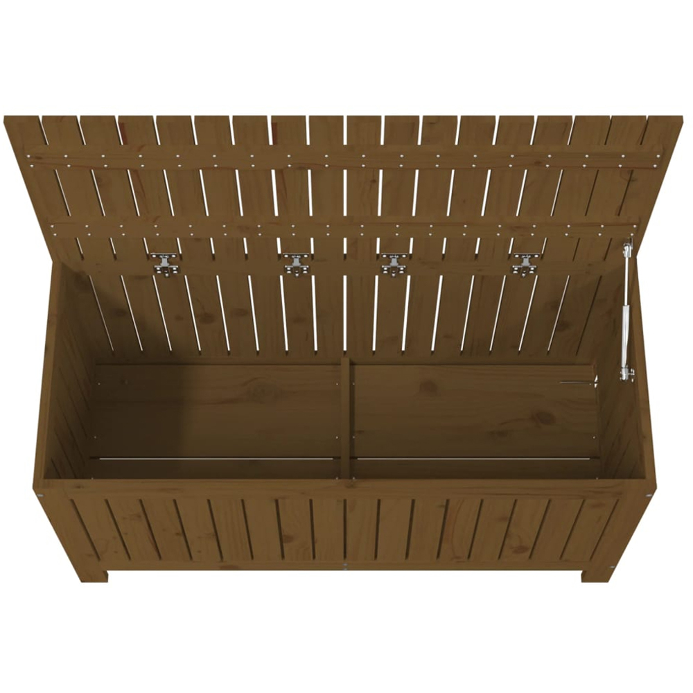 vidaXL 60 x 115 x 49cm Brown Pine Wood Garden Storage Box Image 7