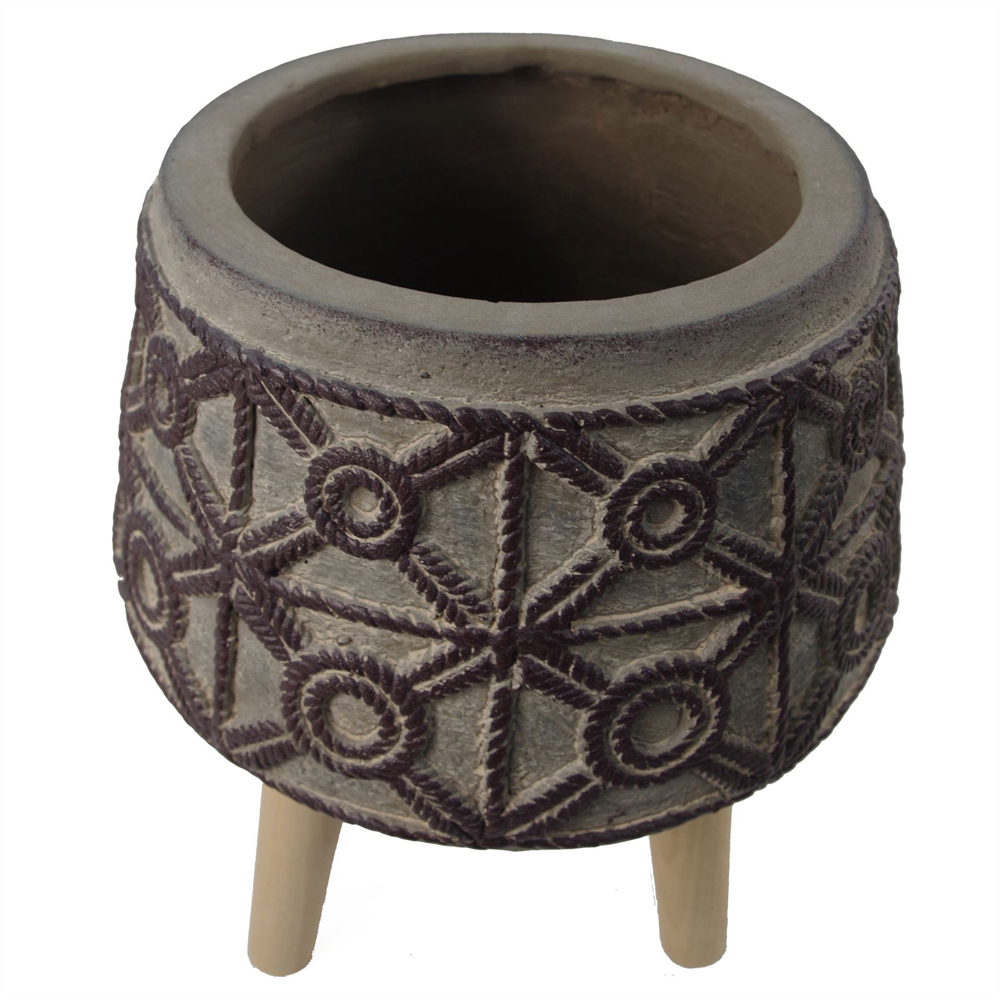 Leaf Embossed Composite Planter 28.5cm Image 4