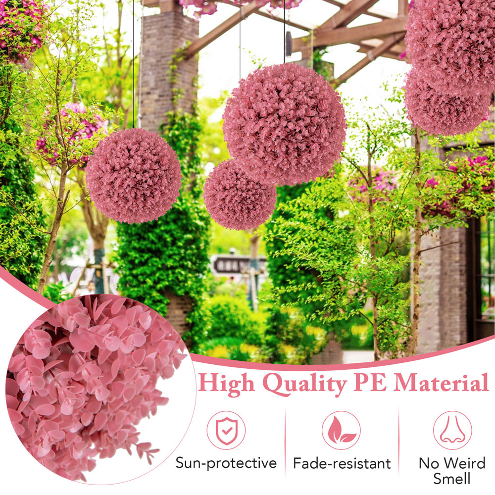 Costway 2 Piece Topiary Ball Artificial Plant Image 7