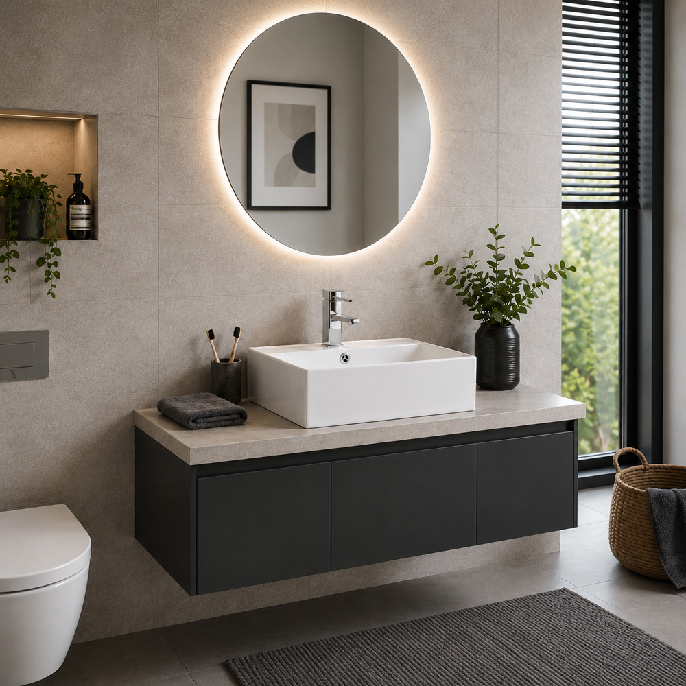 Go Bathrooms Aero Ceramic Countertop Basin Image 3