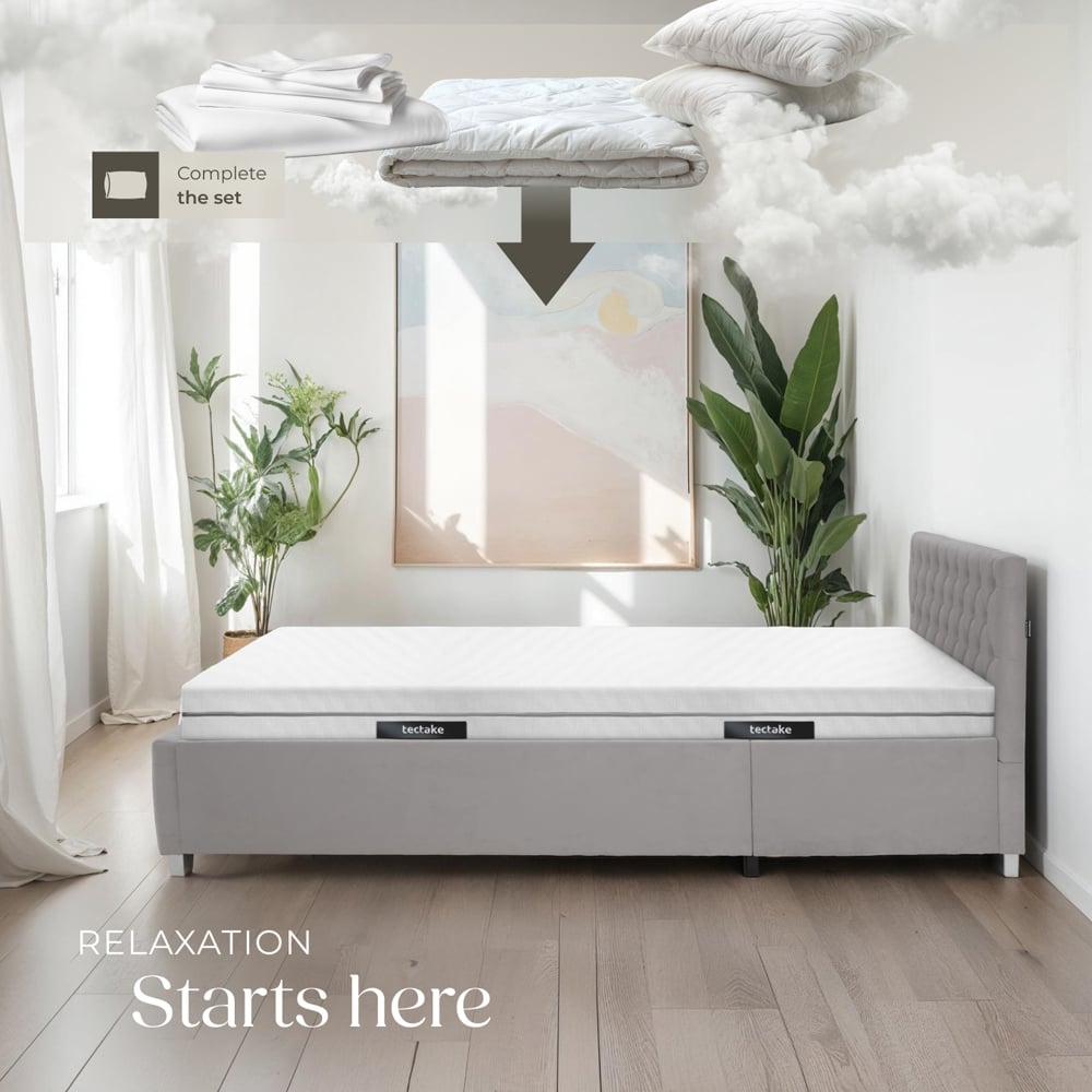 tectake Sky Single 2 in 1 Firmness Level 3D Mesh Cover Mattress Image 7