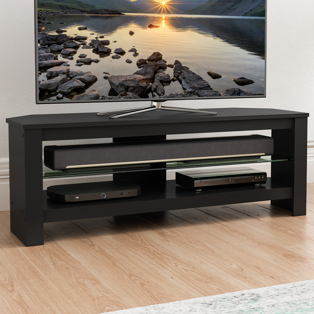 AVF Calibre Plus 2 Shelf Black Oak TV Unit Image 1