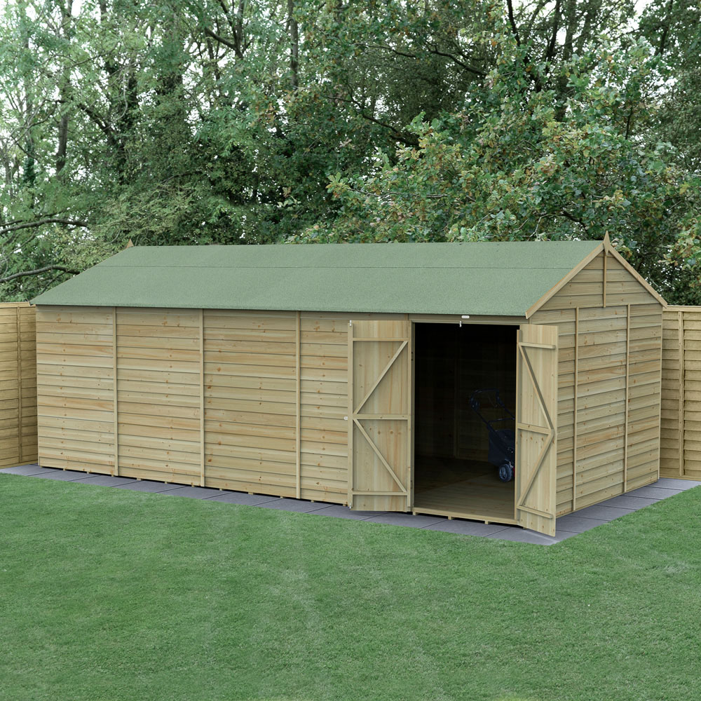 Forest Garden 4LIFE 20 x 10ft Double Door Reverse Apex Shed Image 2