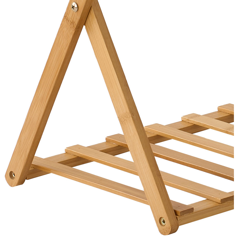 Living and Home 2 Shelf Bamboo Storage Shelf Image 4