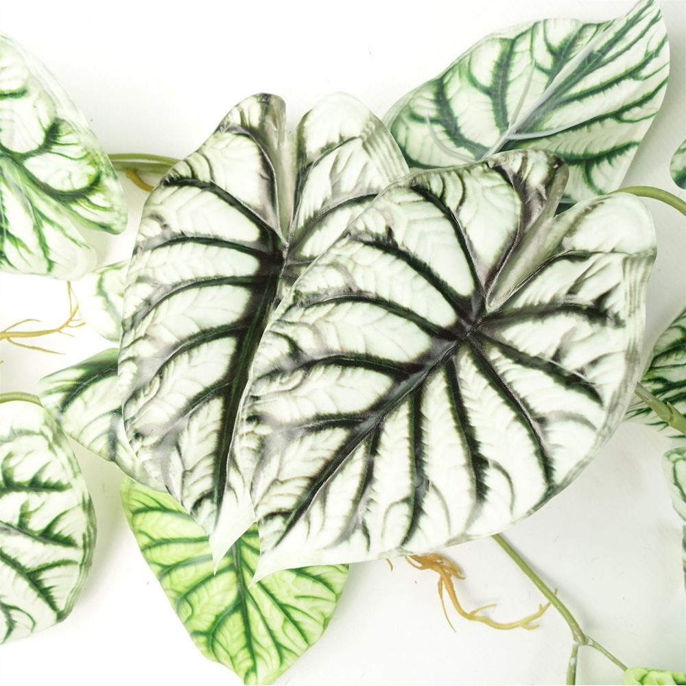Leaf Light Green Trailing Alocasia Dragon Scale Hanging Artificial Plant 4ft Image 2