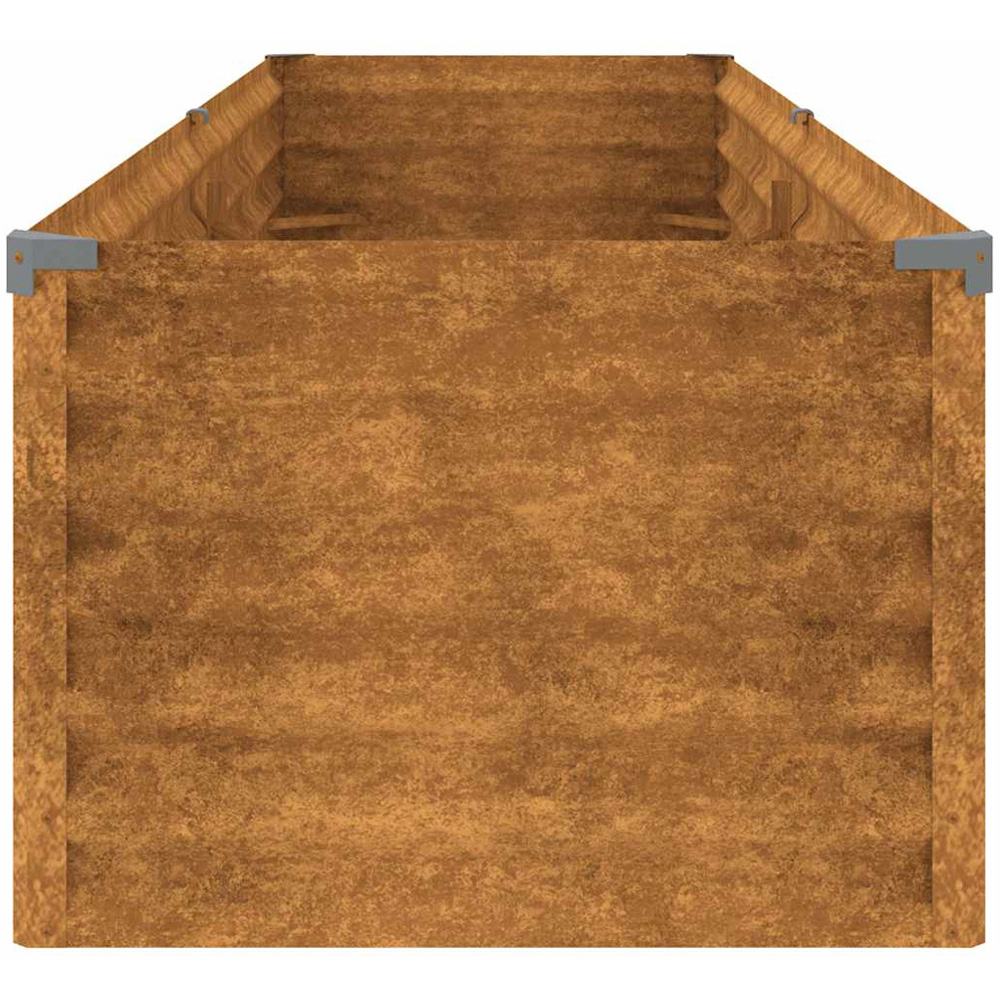 vidaXL Brown Corten Steel Raised Garden Bed 36 x 194 x 50cm Image 4