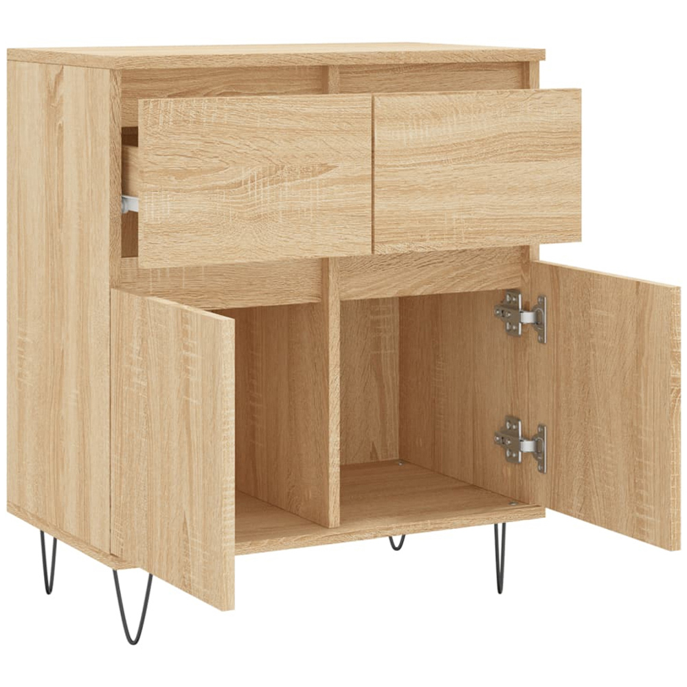 vidaXL 2 Door 2 Drawer Sonoma Oak Sideboard Image 6