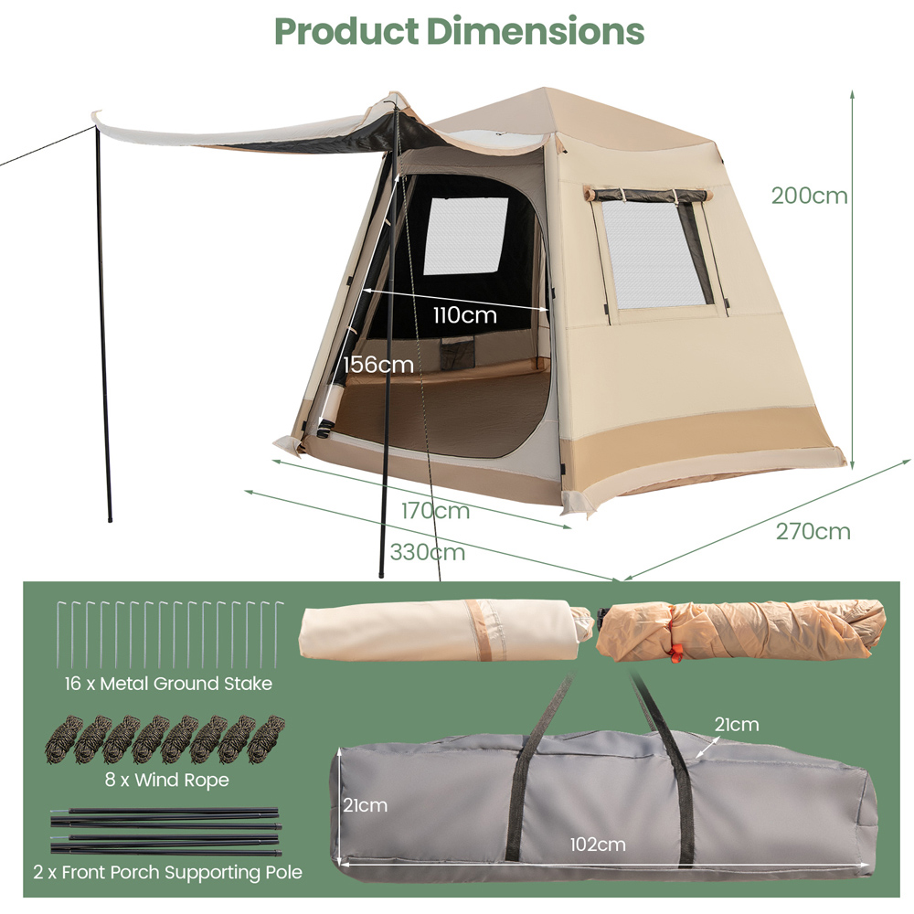 Costway Pop Up Instant Camping Tent Image 9