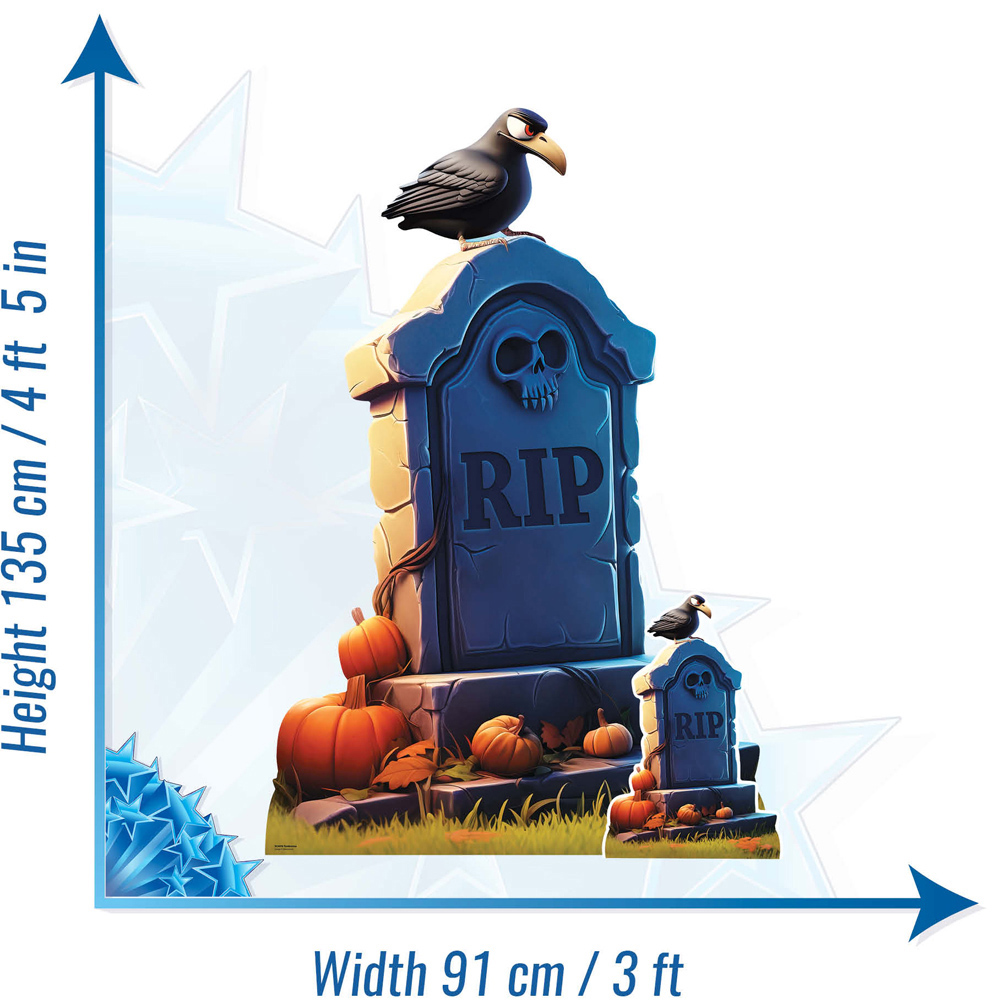 Star Cutouts Cartoon Tombstone Cardboard Cutout 4.5ft Image 4