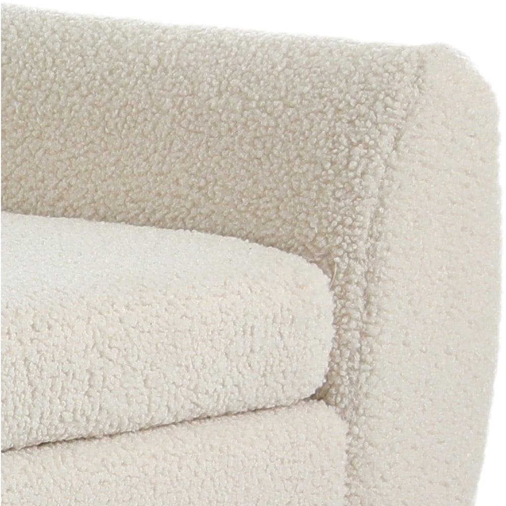 Living and Home Teddy Fur Upholstered Storage Bench Image 4