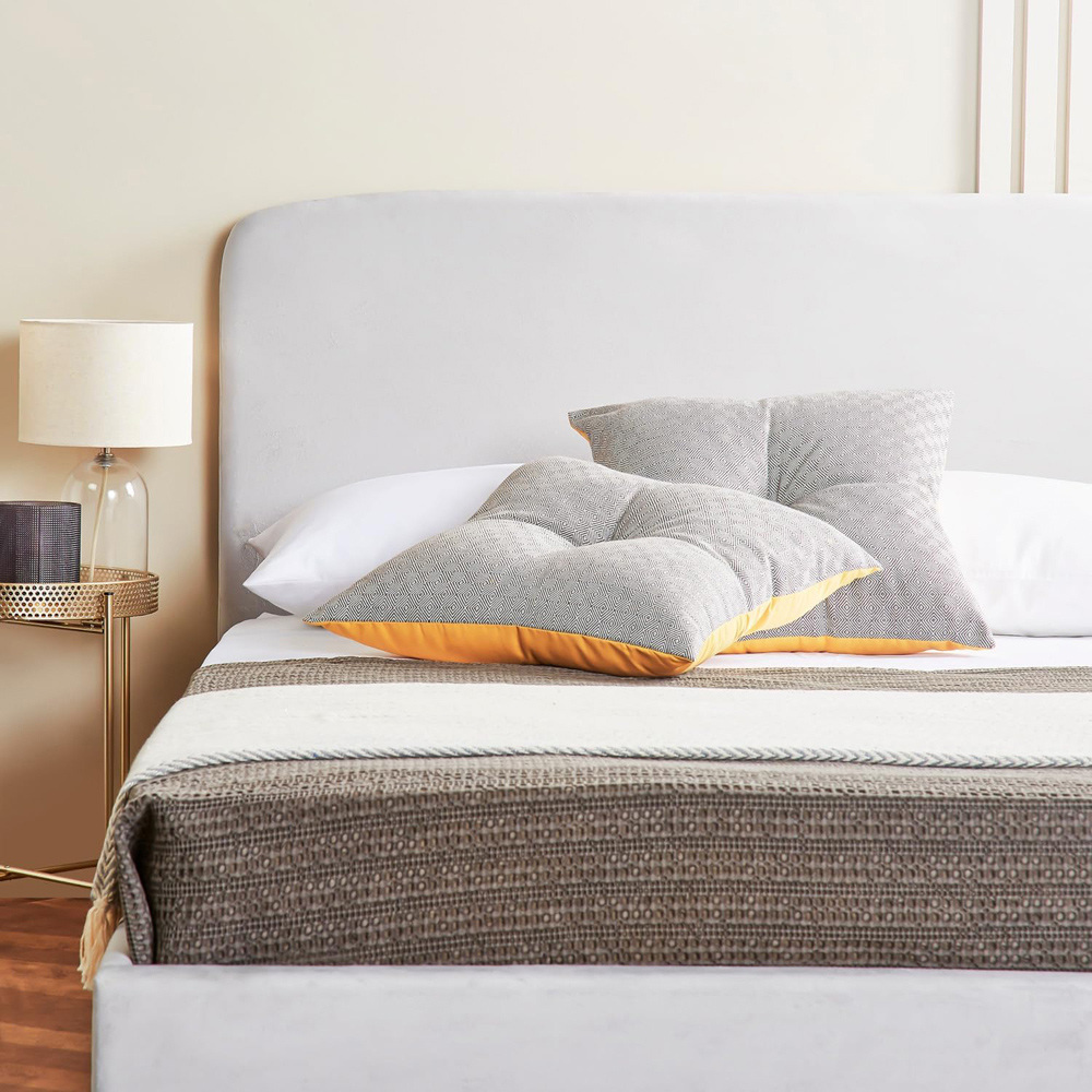 Home Treats King Size Velvet Ottoman Bed with Mattress Image 3