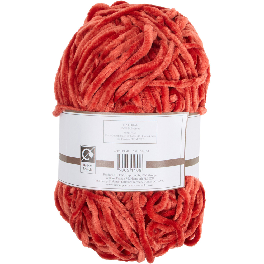 Chenille Yarn Cayenne Pepper Image 3