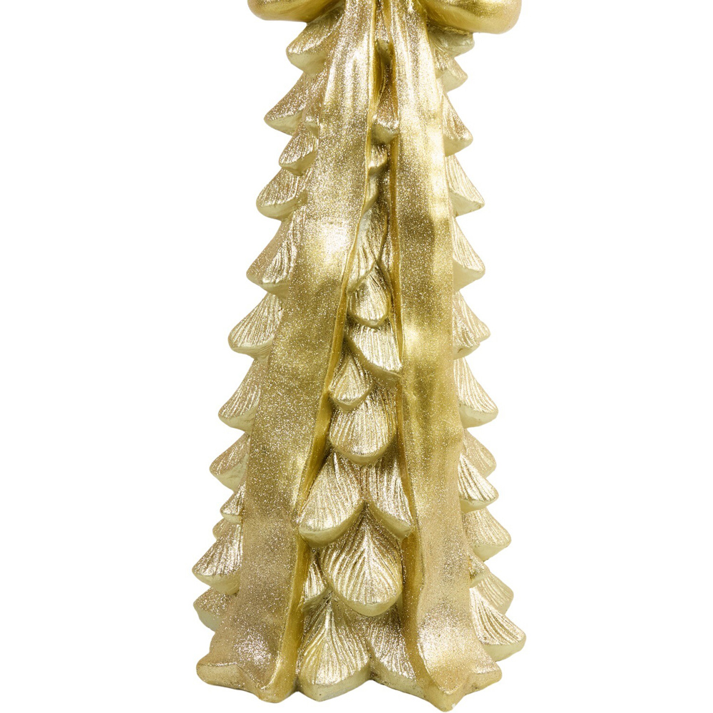 Gold and Champagne Bow Christmas Tree Decoration Image 3