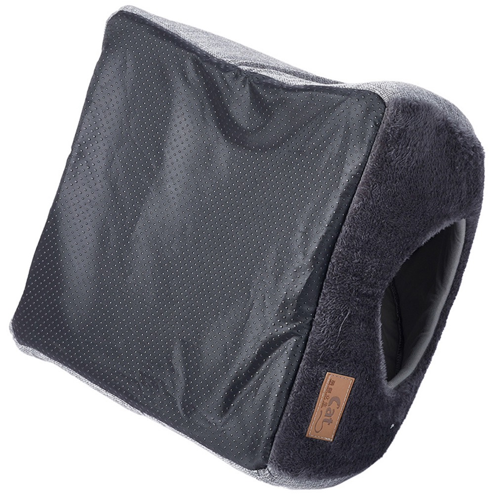 H&O Direct Grey Triangular Dog and Cat House 17 x 17inch Image 3