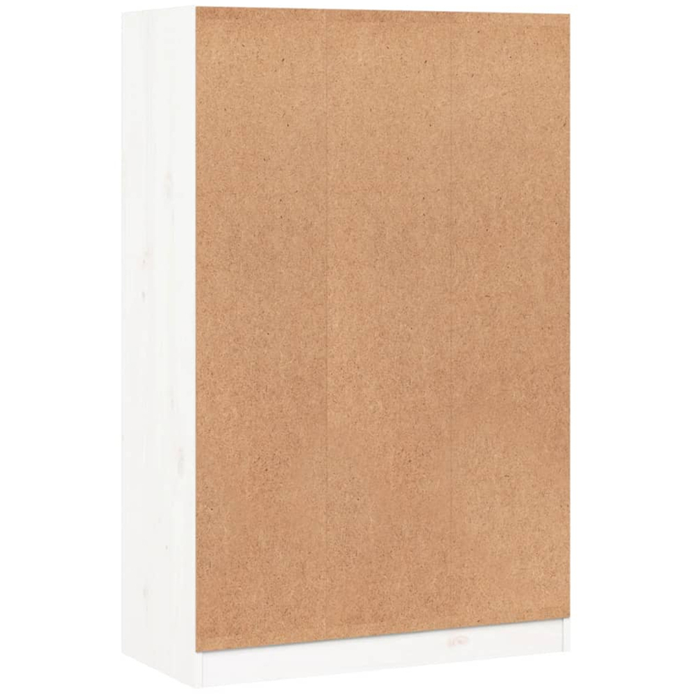 vidaXL 6 Shelf White Solid Pine Wood Record Cabinet Image 6