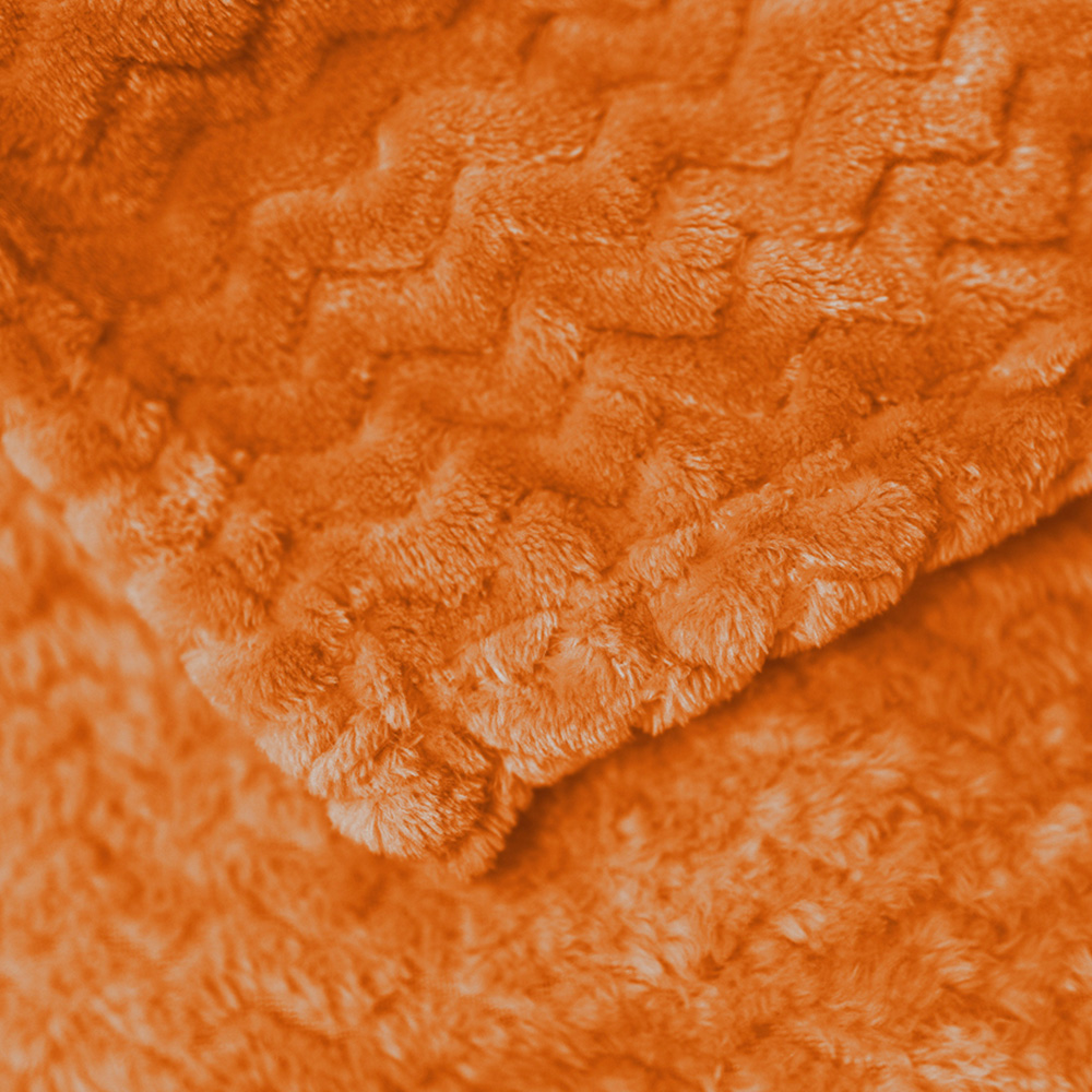 Velosso Orange Moda Plush Throw 127 x 152cm Image 3