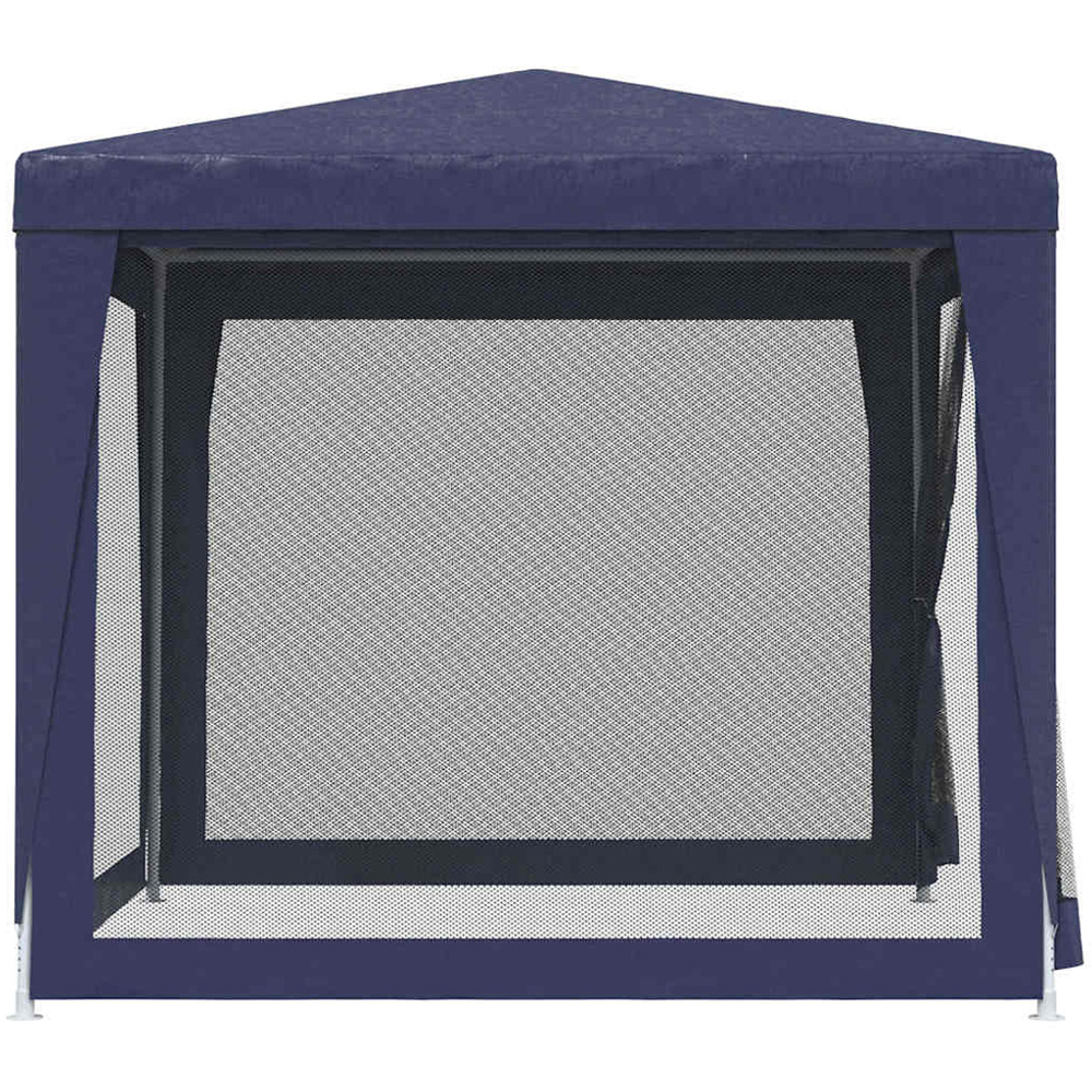 vidaXL 3 x 3m Blue Party Tent with 4 Mesh Sidewalls Image 4
