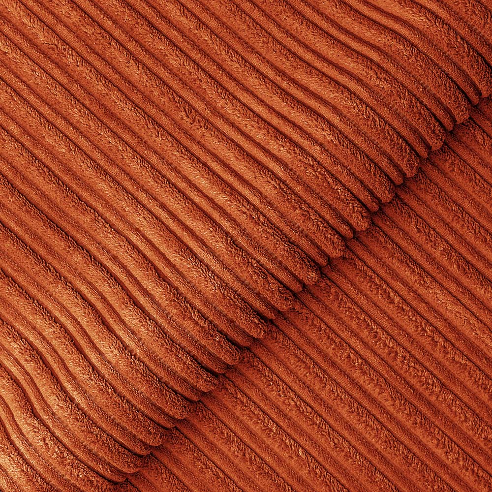 Luxor 4 Seater Orange Jumbo Cord Full Back Left Hand L Shape Corner Sofa Image 5