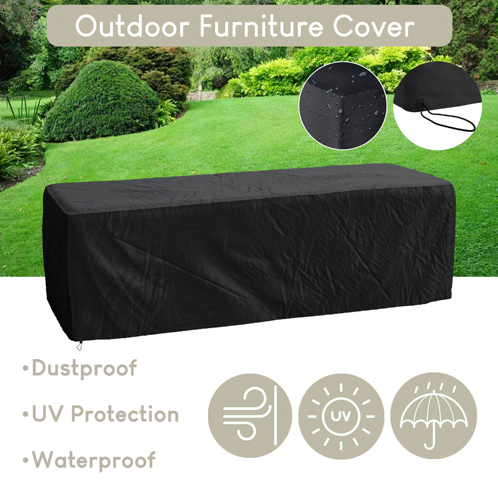GARDEN VIDA Hampton 4 Seater Black PE Rattan Garden Corner Lounge Set with Cover Image 7