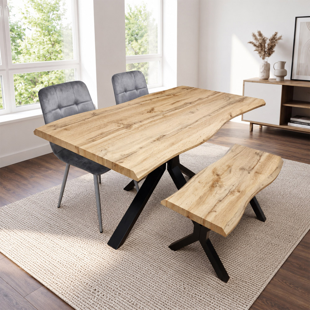 Kosy Koala 4 Seater Wooden Dining Set Grey Image 1
