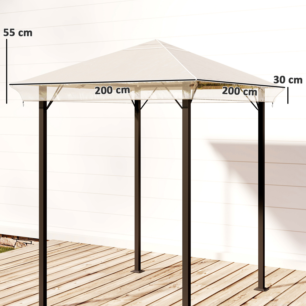 Outsunny 2 x 2m Clear Waterproof Gazebo Protective Cover Image 9