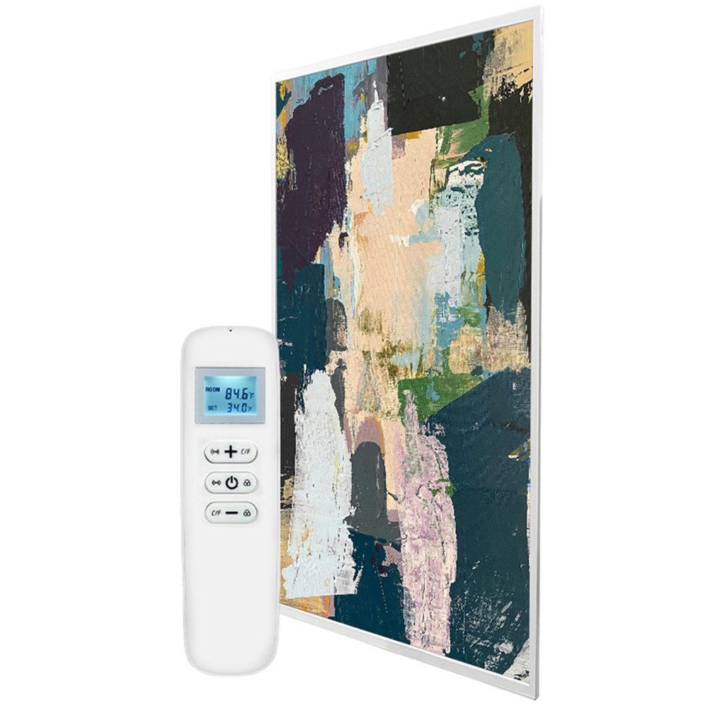 Mirrorstone Classic Nexus 700W Abstract Art Wi-Fi Infrared Heating Panel 595 x 1195mm Image 1