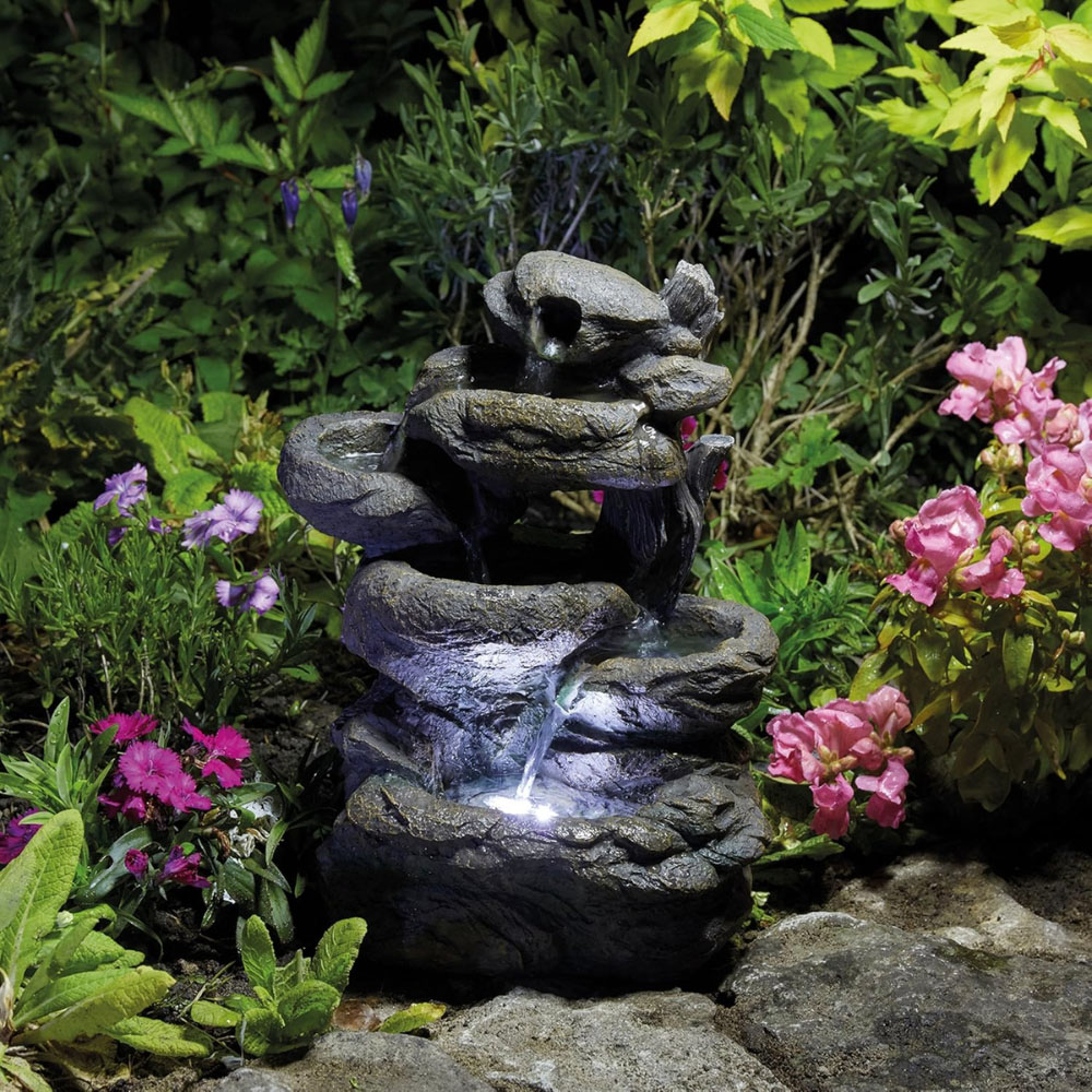 Serenity Rock Cascade LED Water Feature Image 2