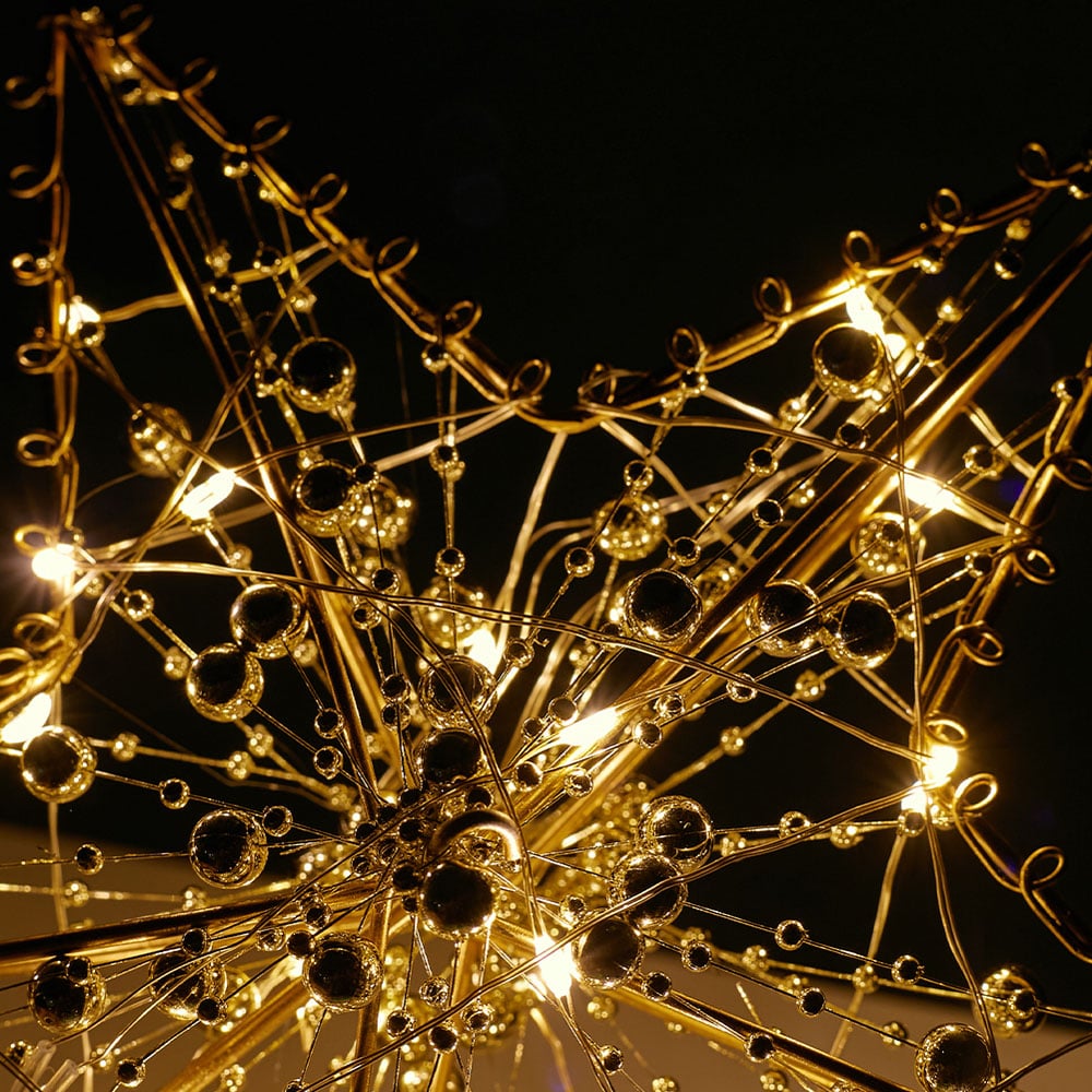 Living and Home Modern Metal Pre-Lit Star Christmas Tree Topper Image 4