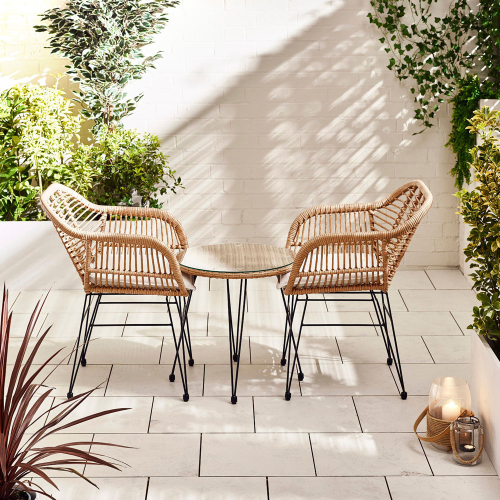 Furniturebox Rio 2 Seater Bistro Set Beige Image 6