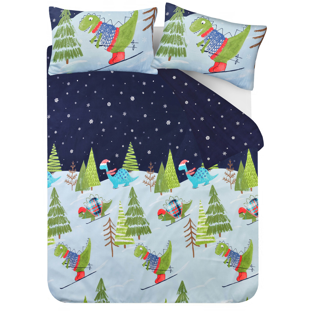 Smart Living Double Blue Dino Skiing Complete Set Image 3