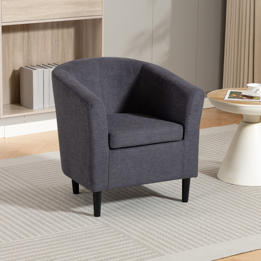 Artemis Home Beulah Charcoal Grey Fabric Accent Chair Image 7