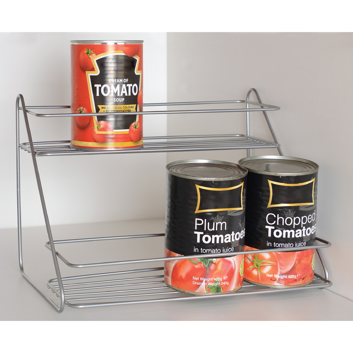 Two Tier Storage Rack - Silver Image 2