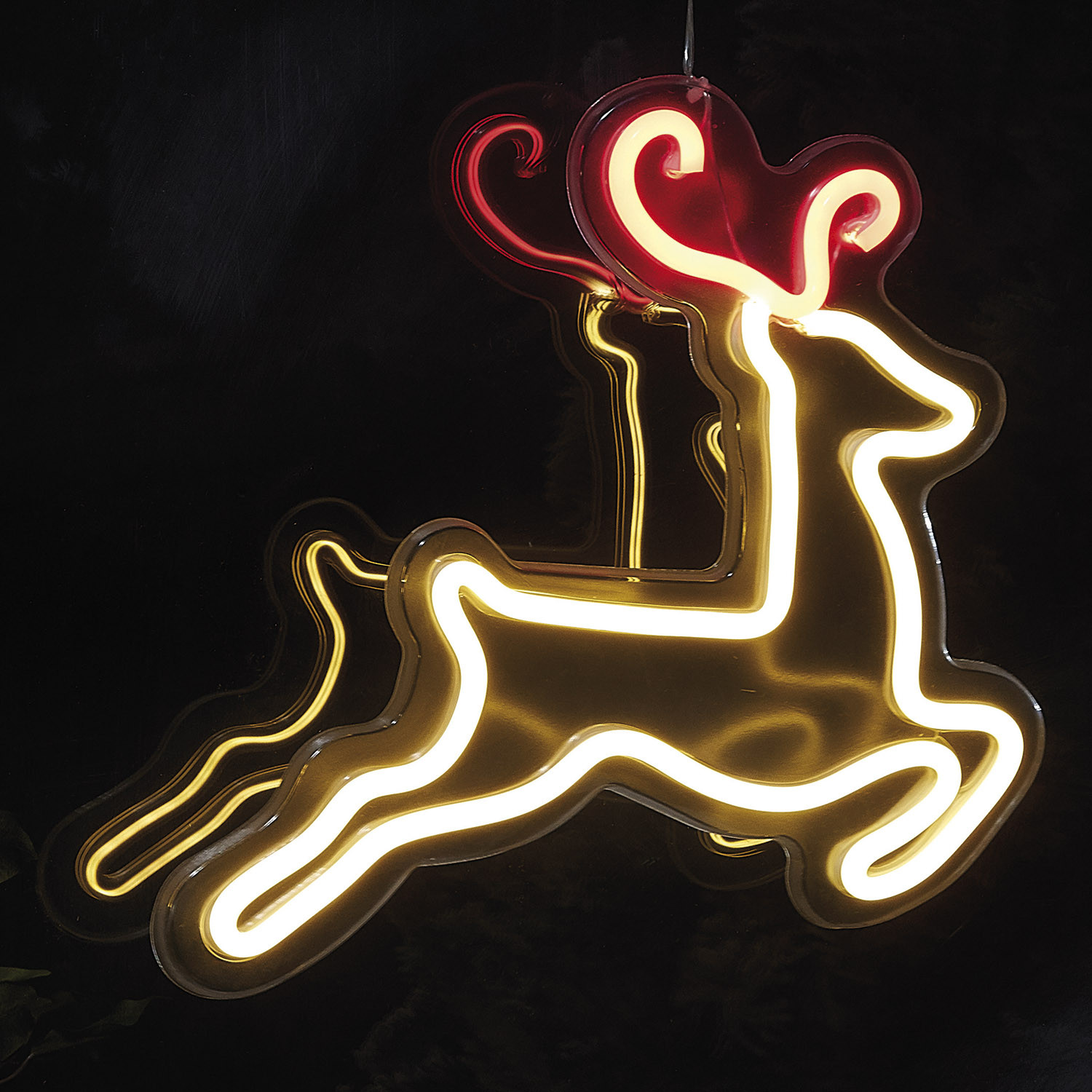 Reindeer Neon Window Light Image