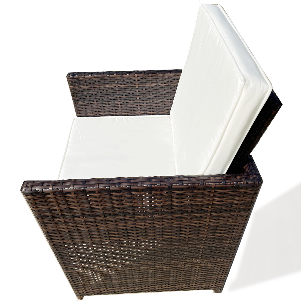 Furniture One 8 Seater Rattan Dining Set Brown Image 3