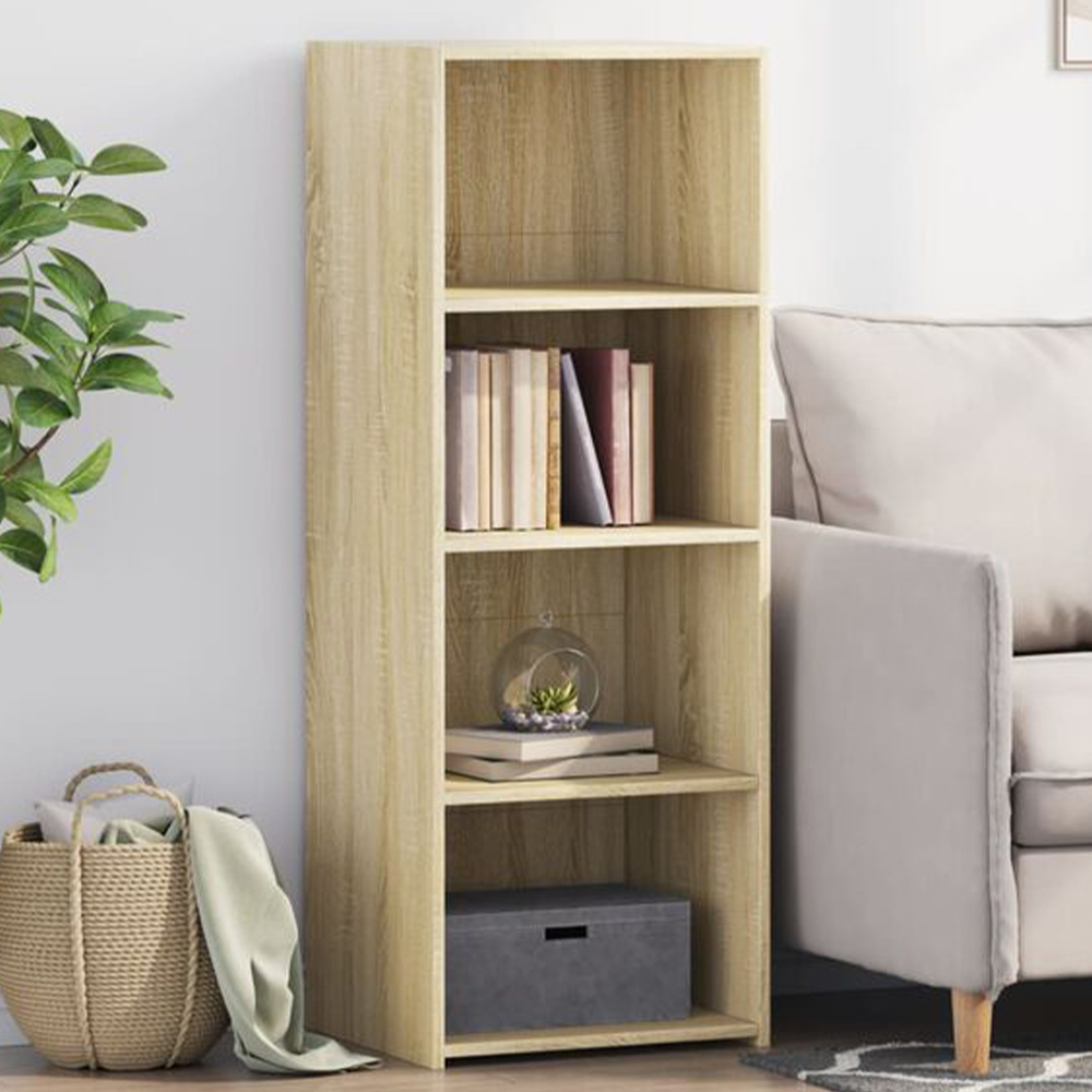 vidaXL 4 Shelf Sonoma Oak Highboard Image 1