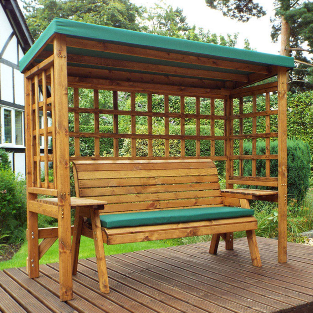 Charles Taylor Wentworth 3 Seater Arbour with Green Roof Cover Image 1